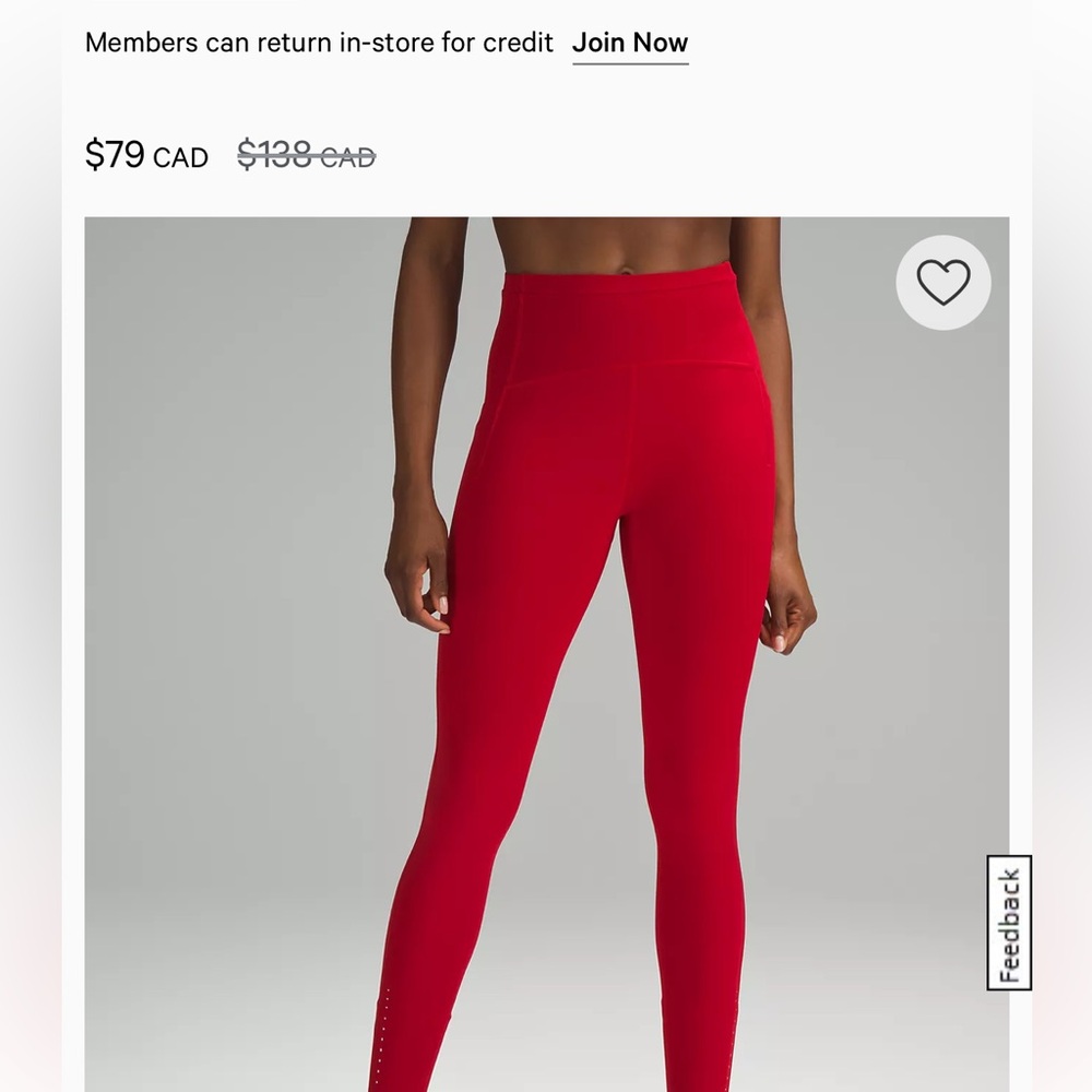 Lululemon Swift Speed High-Rise Tight 
Luxtreme